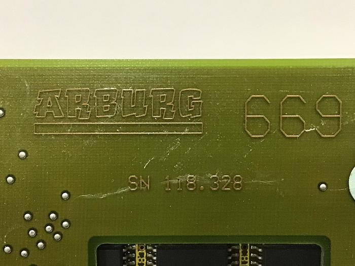 Used ARBURG ARB 669 CIRCUIT BOARD USED #138308