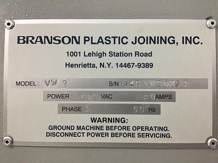 Used BRANSON PLASTIC JOINING Vibration Welder VW2 Used