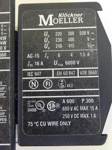 Used MOELLER Contactor DIL00AM-G #63626