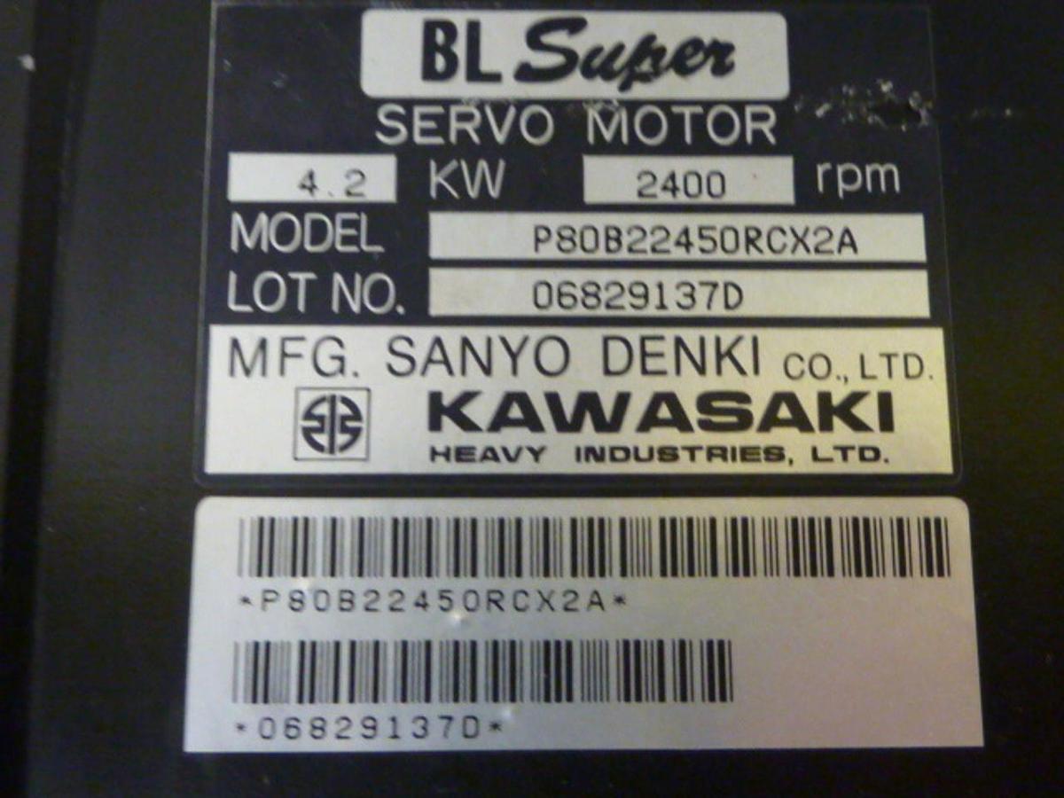 Used KAWASAKI Servo Motor P80B22450RCX2A #53258