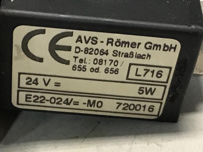 Used AVS-ROMER Solenoid Valve EGV-111-AHL-D20 BN #126680