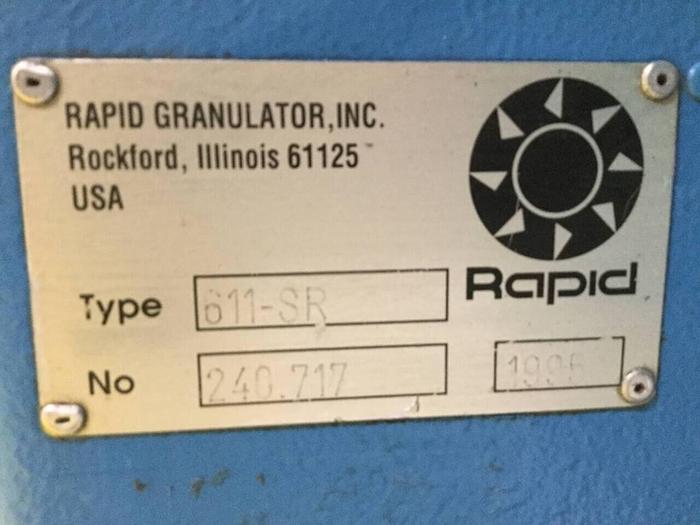 Used RAPID 5 HP Grinder / Granulator 611-SR 5 HP Used