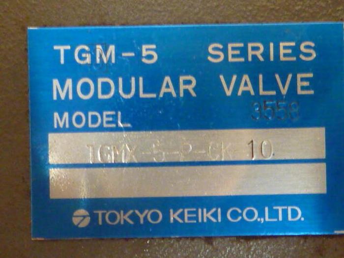 Used TOKYO KEIKI Modular Valve TGMX-5-P-CK-10 #35149