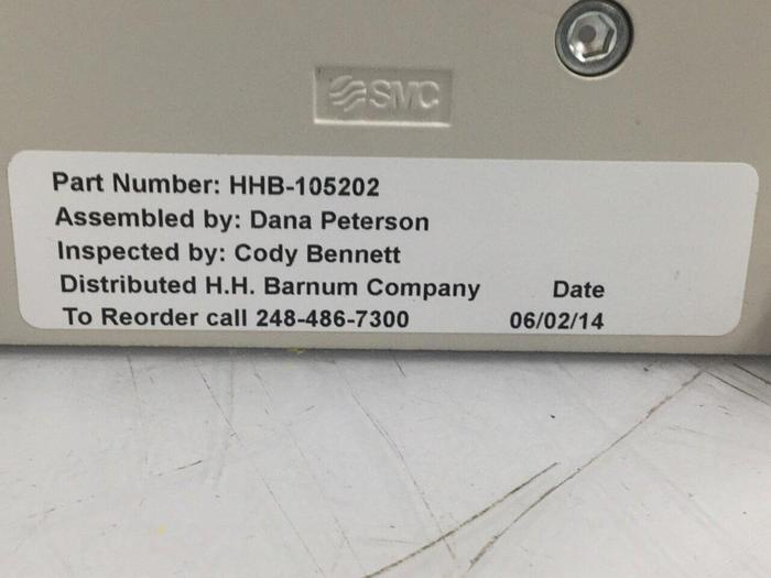 Used SMC Pneumatic Valve Manifold HHB-105202 #116115