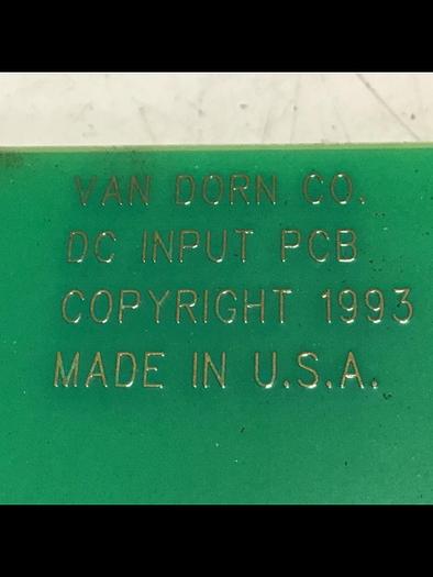 Used VAN DORN DC Input Board 330037 PC330-037 Used