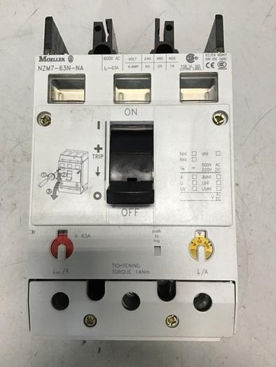 Used MOELLER 63 Amp Circuit Breaker NZM7-63N-NA #136074