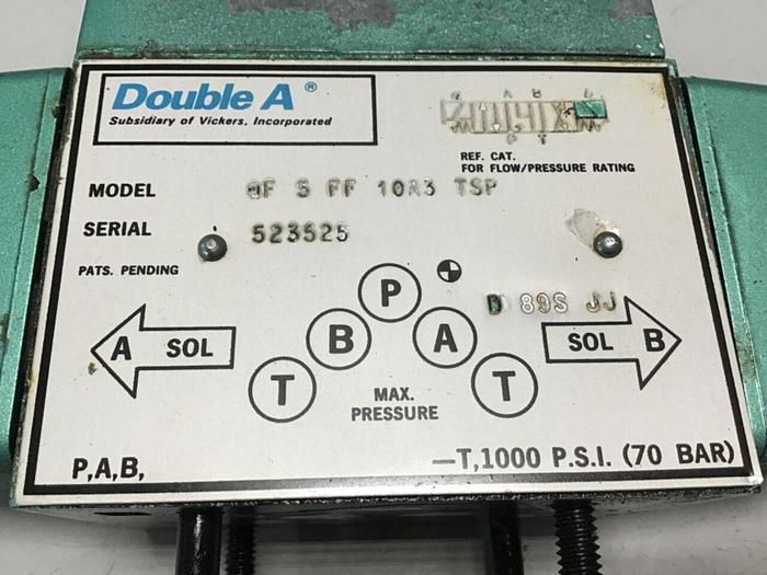 Used DOUBLE A Valve QF 5 FF 10A3 TSP #138428