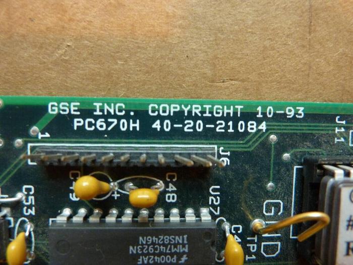 GSE Circuit Board PC670H 40-20-21084 #23125