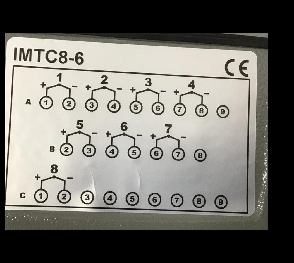 IDEAL MACHINERY 8 Zone Thermocouple Cable IMTC8-6 NEW #150595