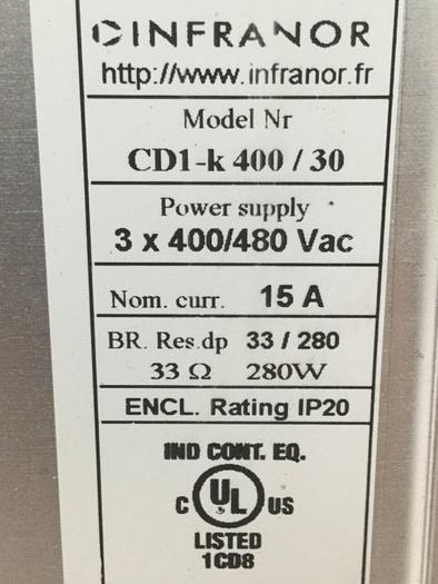 Used INFRANOR AC Servo Drive CD1-K U400 I30 Used