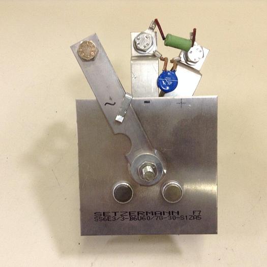Used SETZERMANN Rectifier SS6E3/3-B6U60/78-30-S1ZA5 Used