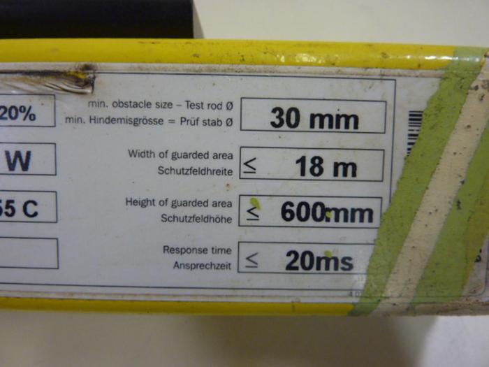 Used SICK OPTIC ELECTRONIC Light Curtain MGSS60-12 #49688