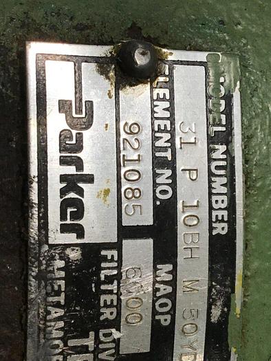 Used PARKER Hydraulic Filter 31P10BHM50YDYD18 #113623