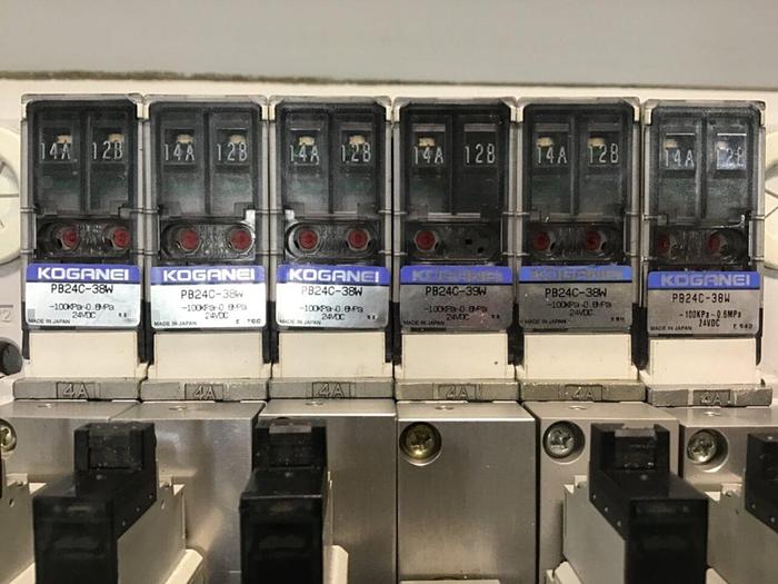 Used KOGANEI Block w/ Valves PBM6P-3W Used #120985