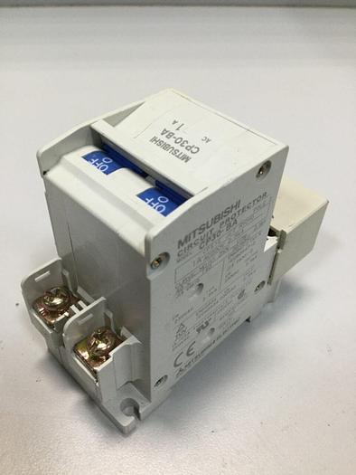 Used MITSUBISHI 1 Amp Circuit Breaker CP30-BA-2P-1A #103609