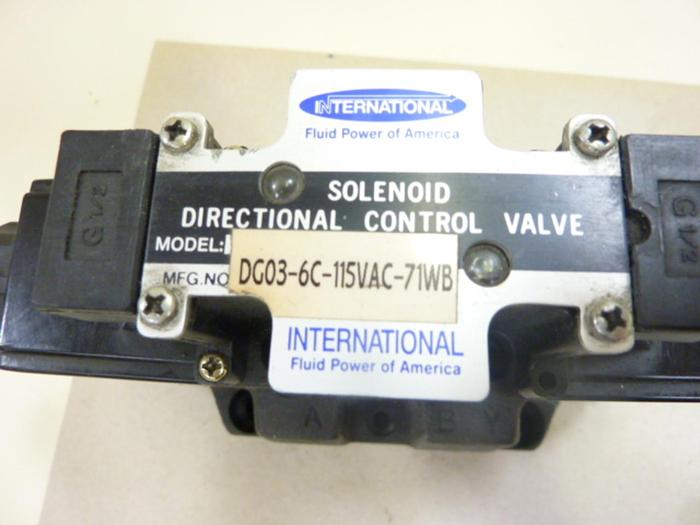 Used INTERNATIONAL Valve DG07-6C-E-100-0-9 #44571