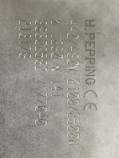 Used H PEPPING 2100/2500 Watt Heater Band 88302582 #111167