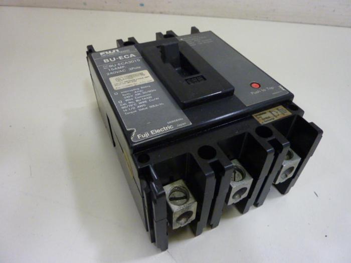Used FUJI ELECTRIC 15 Amp Circuit Breaker BU-ECA3015 #66140