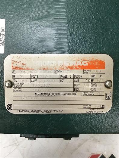 Used RELIANCE ELECTRIC 20 HP Motor P28G7064 Used