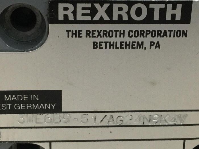 Used REXROTH Valve 3WE6B951AG24N9K4V #110489