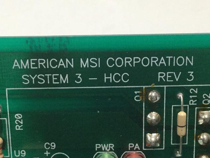 Used AMERICAN MSI System 3 Heater Control Card 3000.020.087 #106150