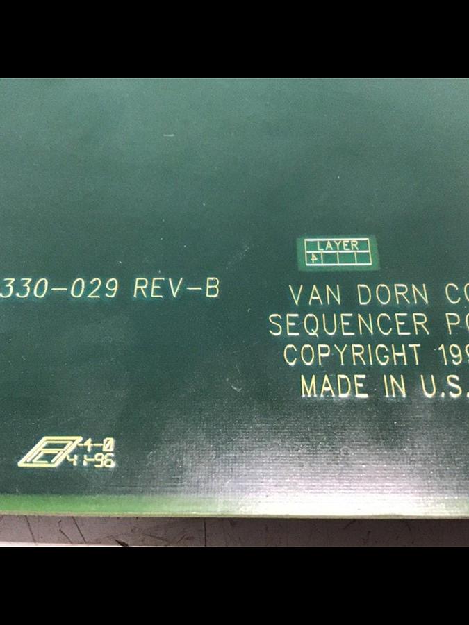 Used VAN DORN Sequencer Circuit Board PC330-029 330-029 #143076