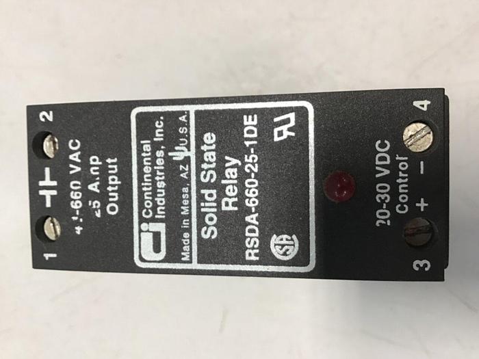 Used CONTINENTAL INDUSTRIES Solid State Relay RSDA-660-25-1DE #134749