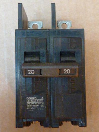 Used GOULD 20 Amp Circuit Breaker BQ2-B020 #27014