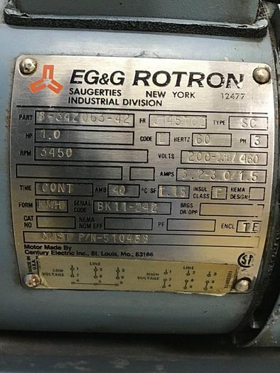 Used EG&G ROTRON Blower DR404AL72M #134386
