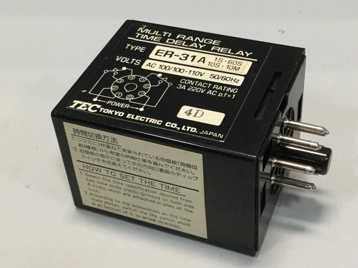 Used TEC Time Delay Relay ER-31A #103581