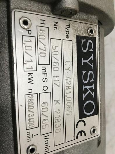 Used SYSKO CORPORATION Pump & 3 PH Motor CY-4281.0069 #125322