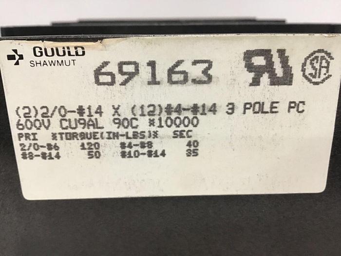 Used GOULD Fuse Block 69163 #140620