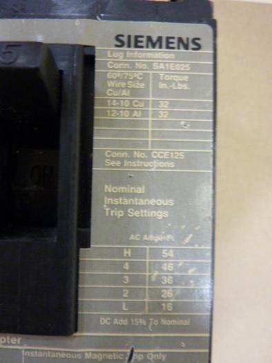 Used SIEMENS 5 Amp Circuit Breaker ED63A005 #57870
