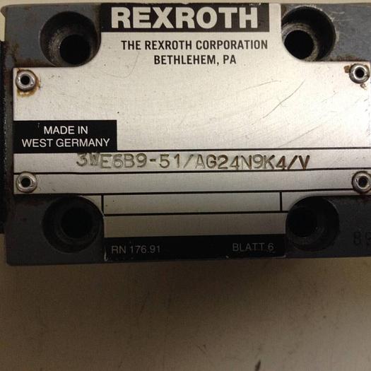 Used REXROTH Valve 3WE6B951AG24N9K4V #87603