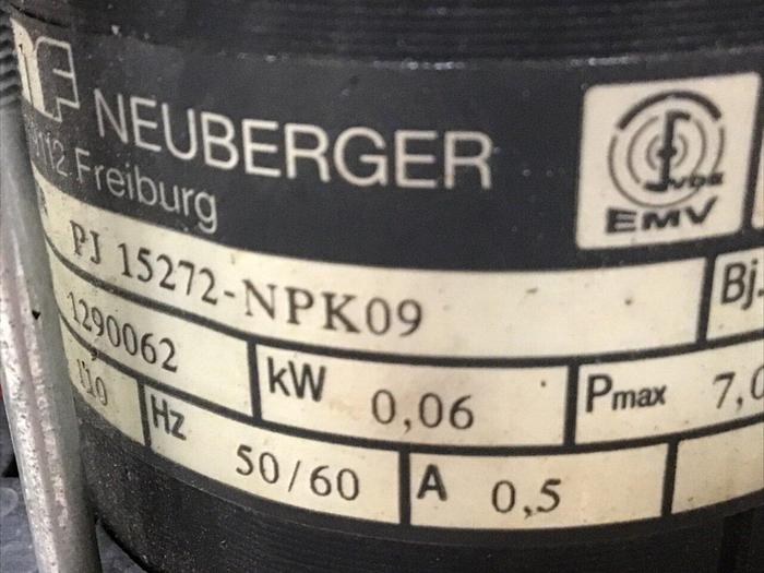 Used KNF NEUBERGER Air Pump w/ Motor PJ 15272-NPK 09 Used