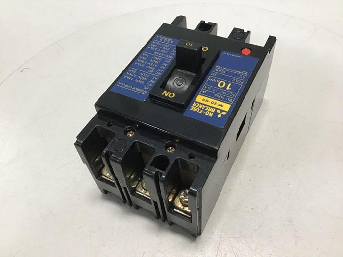 Used MITSUBISHI 10 Amp Circuit Breaker NF30-SS-10 #111912