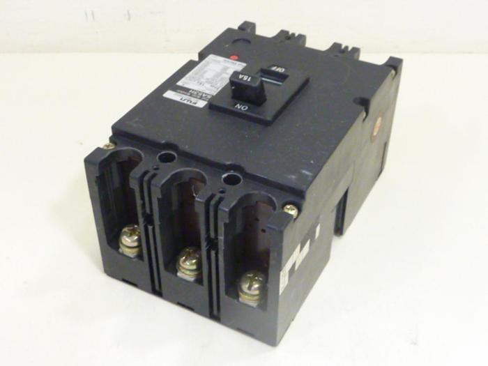 Used FUJI ELECTRIC 15 Amp Circuit Breaker SA53H-15 #46827