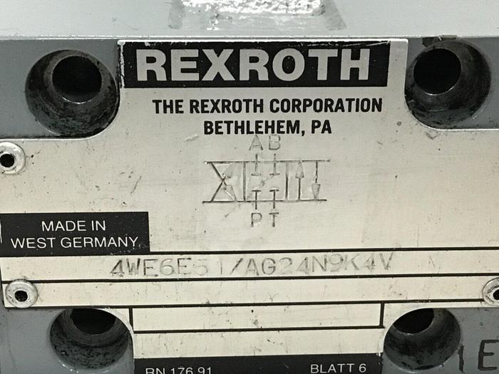 Used REXROTH Valve 4WE6E51AG24N9K4V Used