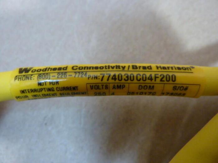 BRAD HARRISON / WOODHEAD Cable 774030C04F200 #29792