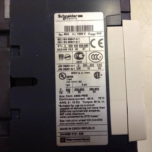 Used SCHNEIDER ELECTRIC Module LC1D65 #86339