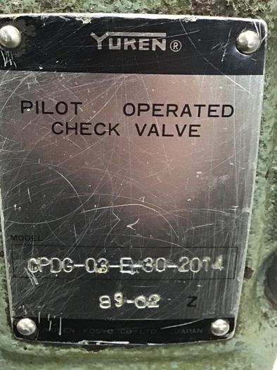 Used YUKEN Pilot Operated Check Valve CPDG-03-E-30-2014 #113001