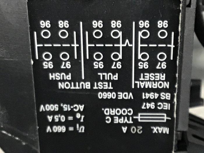 Used ALLEN BRADLEY Overload Relay 193-BSB 60 SER B #51214