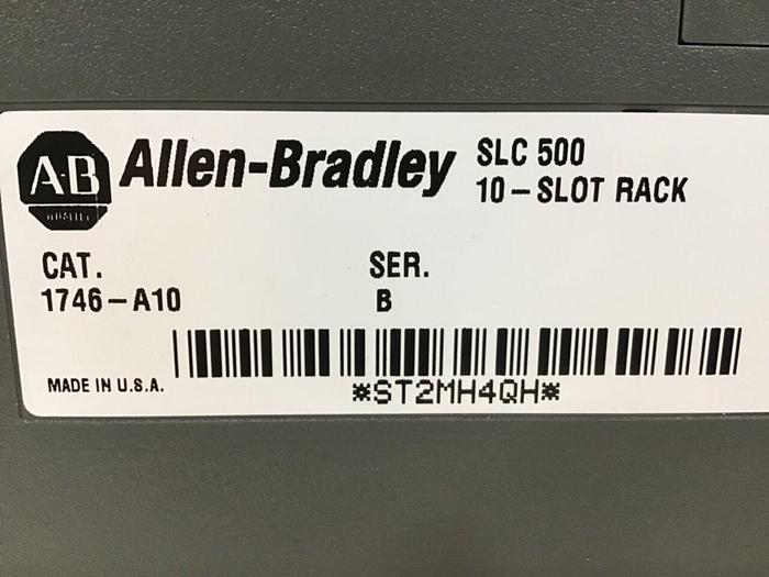 Used ALLEN BRADLEY Power Supply, Slot Rack 1746-P2 SER C / 1746-A10 SER B #129888