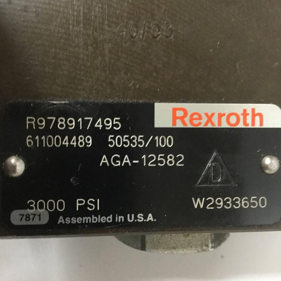 Used REXROTH Hydraulic Valve Manifold Sandwich Plate R978917495 USED