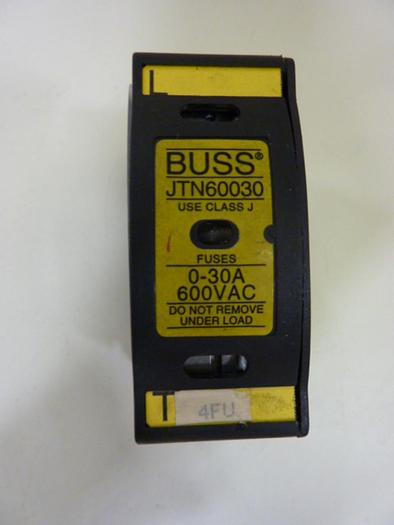 Used BUSSMANN 30 Amp Fuse Holder JTN60030 #24360