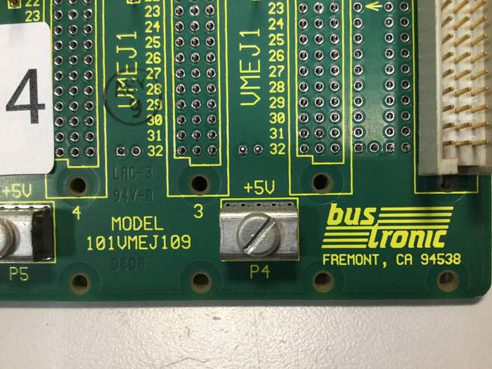 Used BUS TRONIC 9 Slot Backplane 101VMEJ109 #98424