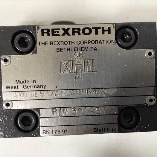 Used REXROTH Valve 4WE6D51AG24N9K4V LFA25 #89797