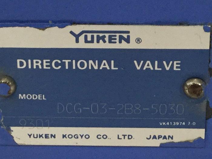 Used YUKEN Directional Valve DCG-03-2B8-5030 #102325