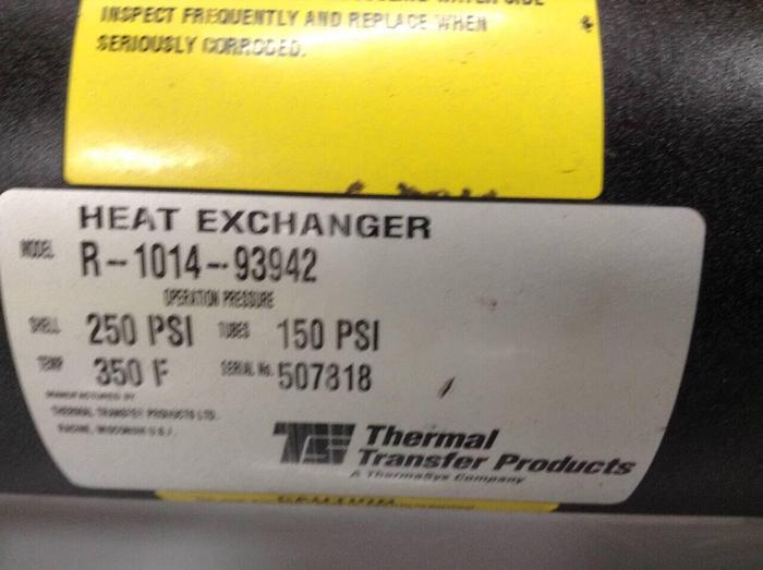Used THERMAL TRANSFER Heat Exchanger R-1014-93942 Used