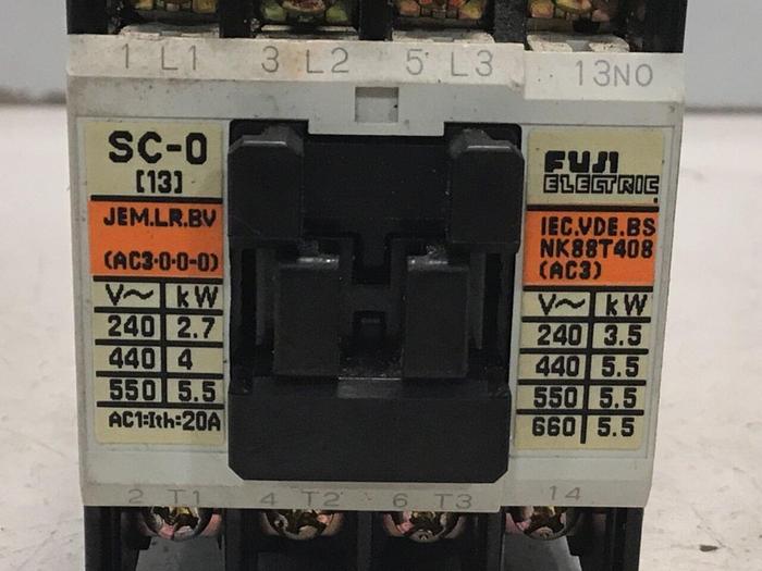 Used FUJI ELECTRIC Contactor SC-0 SC13AA #124702